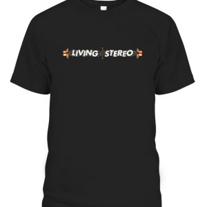 Living Stereo Full Color Arrows Speakers Design T-Shirt