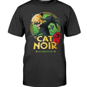 Miraculous Shanghai Cat Noir Fighting Pose T-Shirt