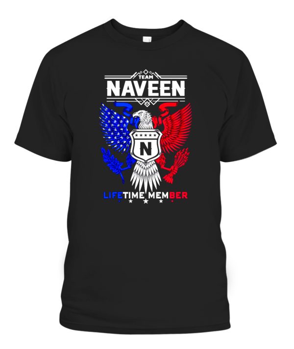 Naveen Name T Shirt – Naveen Eagle Lifetime Member Legend