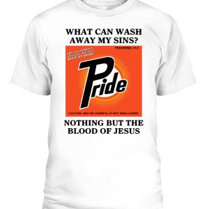 Pride Shirt, What Can Wash Always My Sins T-Shirt, Nothing But The Blood Of Jesus Tee, Pride Sins Shirt