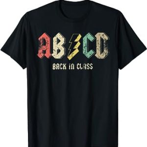 Retro ABCD Back in Class, Vintage Back to School Teacher T-Shirt