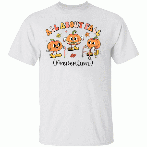 Retro I Love Fall Prevention Fall Occupational Therapy OT T-Shirt