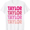 Taylor Personalized Name I Love Taylor T-Shirt Taylor Swift