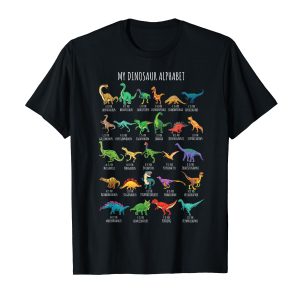Types Of Dinosaurs Alphabet A-Z ABC Dino Identification T-Shirt