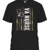 VA Nurse Camouflage American Flag Patriotic Nurse Week 2022 T-Shirt