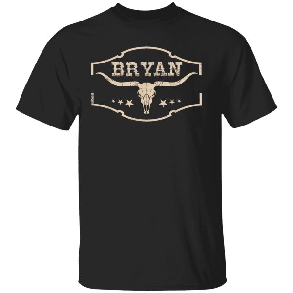 Vintage Bryan Bull-Skull Western Deserts, Bryan Personalized Shirt