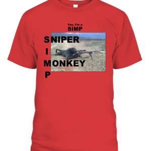 Yes, I’m A SIMP – SNIPER I MONKEY P Shirt Funny Sniper Monkey