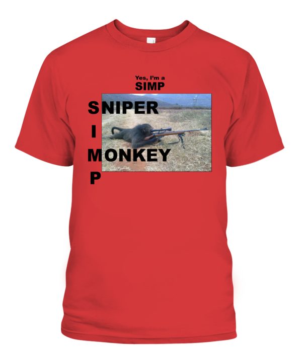 Yes, I’m A SIMP – SNIPER I MONKEY P Shirt Funny Sniper Monkey