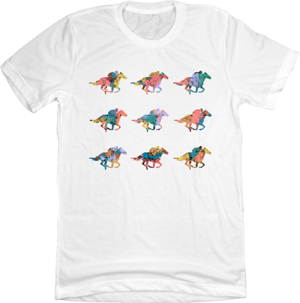 Derby Watercolor Horses Tee