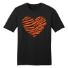 Orange & Black Tiger Stripe Heart
