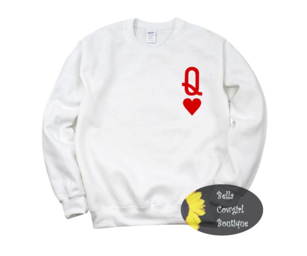 Queen Of Hearts Wife Mom Sweatshirt