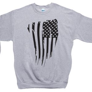 Tattered American Flag Patriotic Sweatshirt