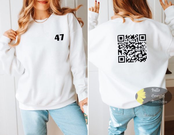 Trump Dance QR Code Trump Won 47th President Inauguration Patriotic Sweatshirt