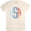 USA Circle Red, White, and Blue