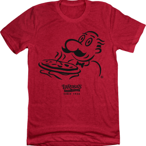 Vintage Buddy Holding Pizza LaRosa’s