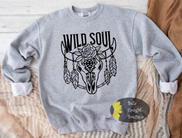 Wild Soul Steer Head Aztec Sweatshirt