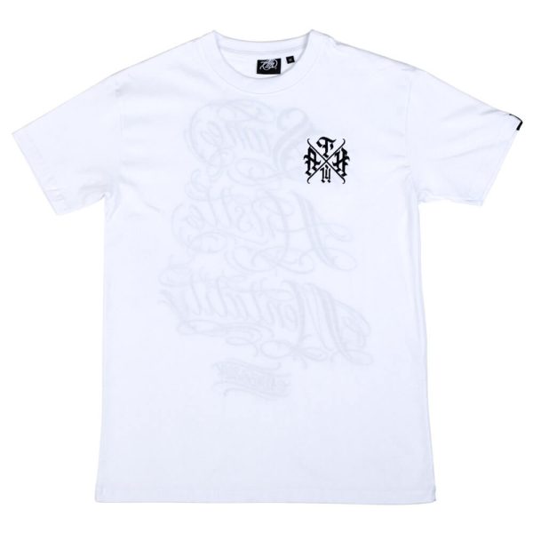 ATHENS HARDCORE SAME HUSTLE MENTALITY WHITE T-SHIRT