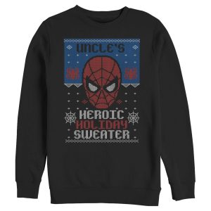Men’s Marvel Spider-Man Uncle’s Heroic Holiday Sweatshirt