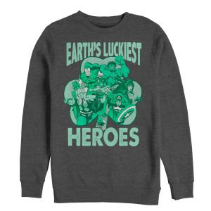 Men’s Marvel St. Patrick’s Day Earth’s Luckiest Heroes Sweatshirt