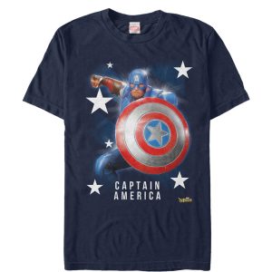 Men’s Marvel Strike Force Captain America Stars T-Shirt