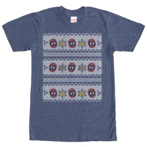 Men’s Marvel Ugly Christmas Deadpool Taco T-Shirt