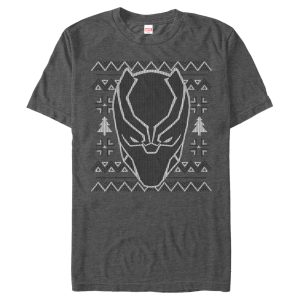 Men’s Marvel Ugly Christmas Panther Mask T-Shirt