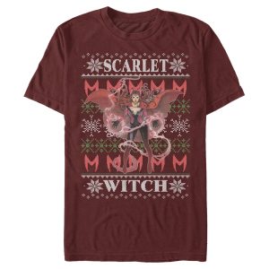 Men’s Marvel Ugly Christmas Scarlet Witch T-Shirt
