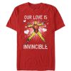Men’s Marvel Valentine Iron Man Invincible Love T-Shirt