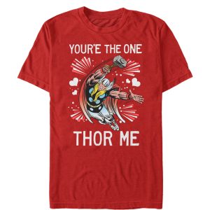Men’s Marvel Valentine You’re the One Thor Me T-Shirt