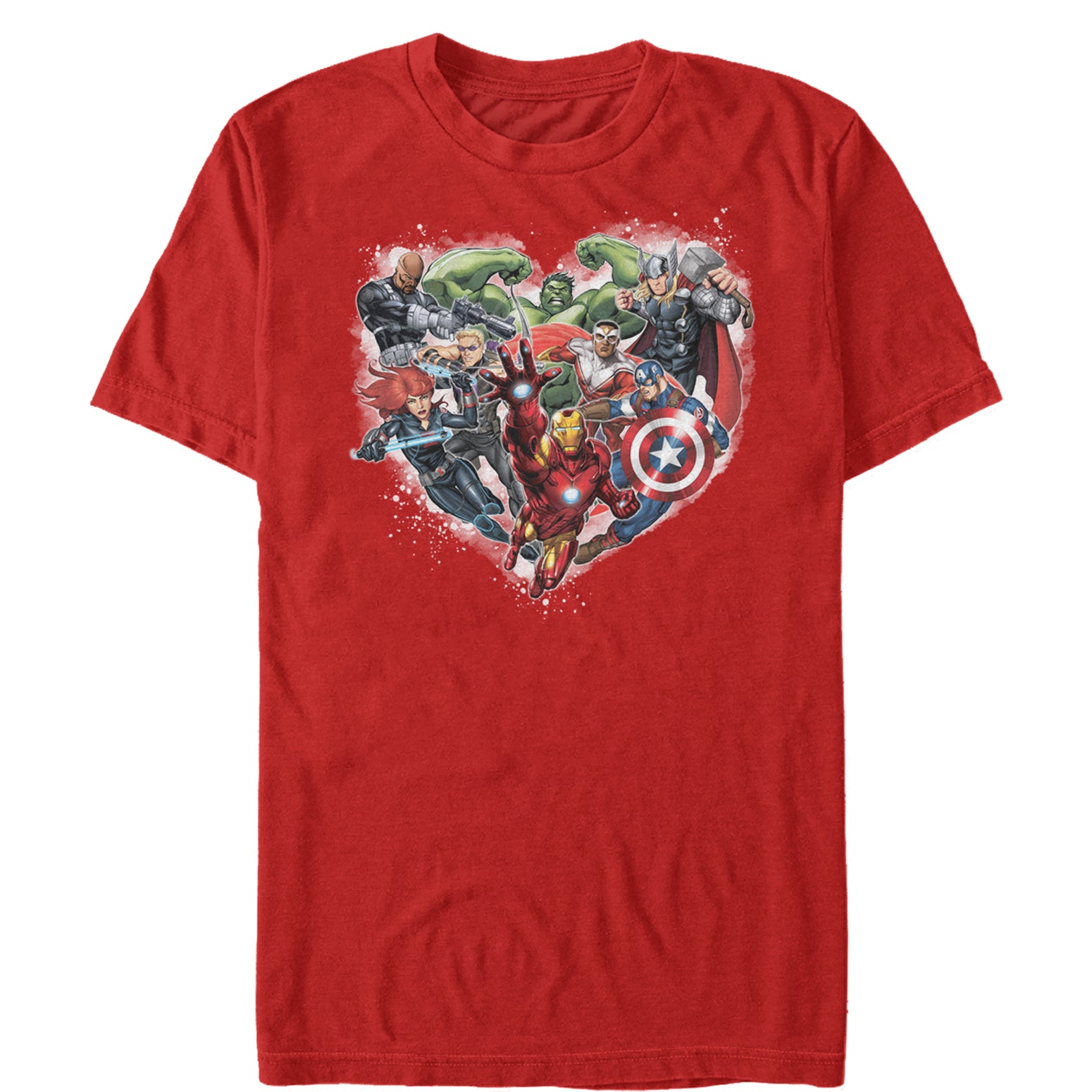 Men's Marvel Valentine's Day Avenger Heart Collage T-Shirt Men's Marvel Valentine's Day Avenger Heart Collage T-Shirt