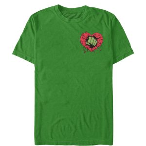 Men’s Marvel Valentine’s Day Hulk Heart Smash T-Shirt