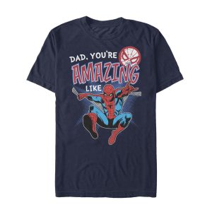 Men’s Marvel Webbed Spider-Man Amazing Dad T-Shirt