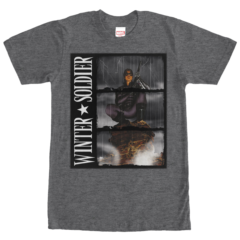 Men's Marvel Winter Soldier Rain T-Shirt Men's Marvel Winter Soldier Rain T-Shirt
