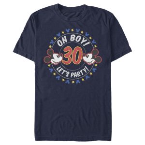 Men’s Mickey & Friends 30th Birthday Let’s Party T-Shirt