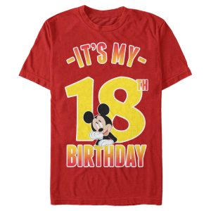 Men’s Mickey & Friends It’s My 18th Birthday T-Shirt
