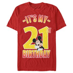 Men’s Mickey & Friends It’s My 21st Birthday T-Shirt