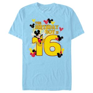 Men’s Mickey & Friends The Birthday Boy Is 16 T-Shirt