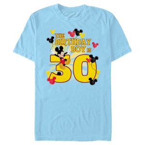 Men’s Mickey & Friends The Birthday Boy Is 30 T-Shirt