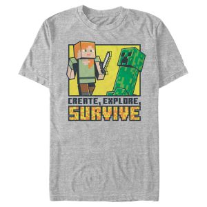 Men’s Minecraft Create Explore Survive T-Shirt
