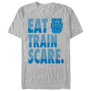 Men’s Monsters Inc Eat Train Scare Motto T-Shirt