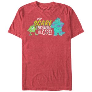 Men’s Monsters Inc We Scare Because We Care Monsters T-Shirt