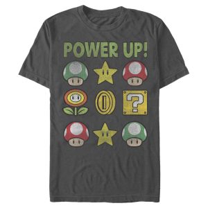 Mens Nintendo Super Mario Power Up Bingo T Shirt 2