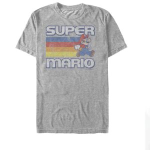 Men’s Nintendo Super Mario Rainbow Stripes T-Shirt