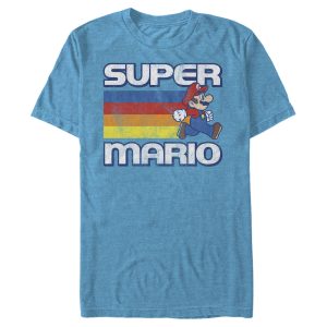 Men’s Nintendo Super Mario Rainbow Stripes T-Shirt