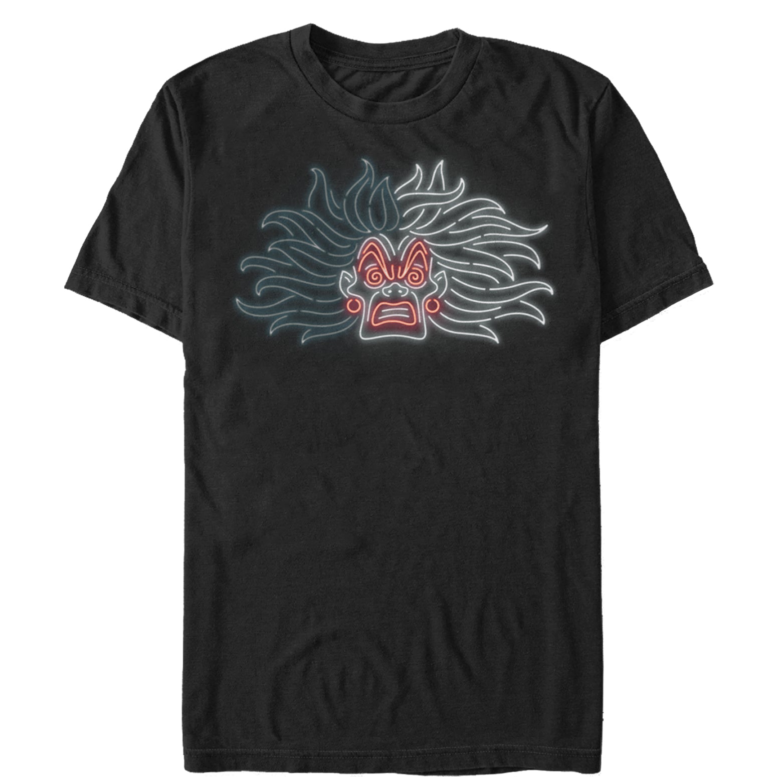 Men's One Hundred and One Dalmatians Cruella Neon Light T-Shirt Men's One Hundred and One Dalmatians Cruella Neon Light T-Shirt