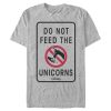 Men’s Onward Do Not Feed Unicorn Warning T-Shirt