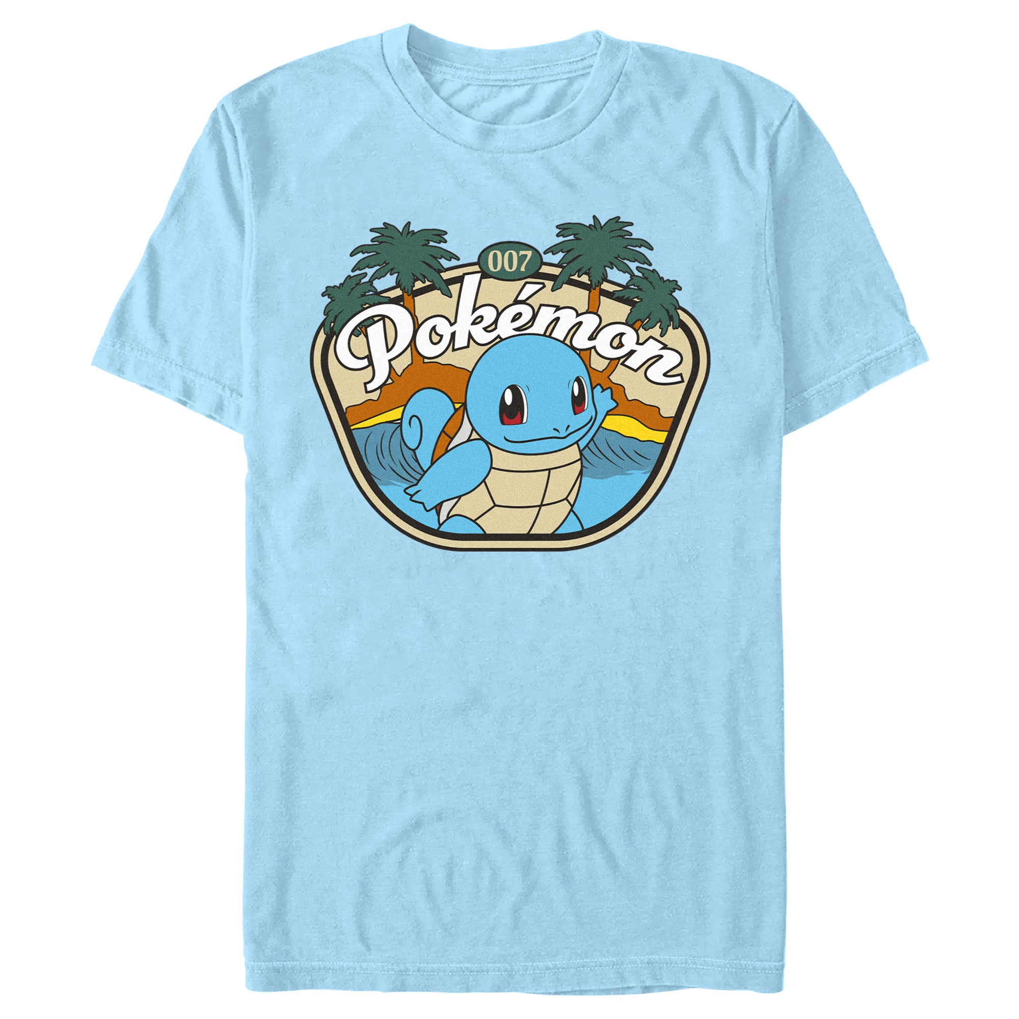 Men's Pokemon Beach Squirtle T-Shirt Men's Pokemon Beach Squirtle T-Shirt