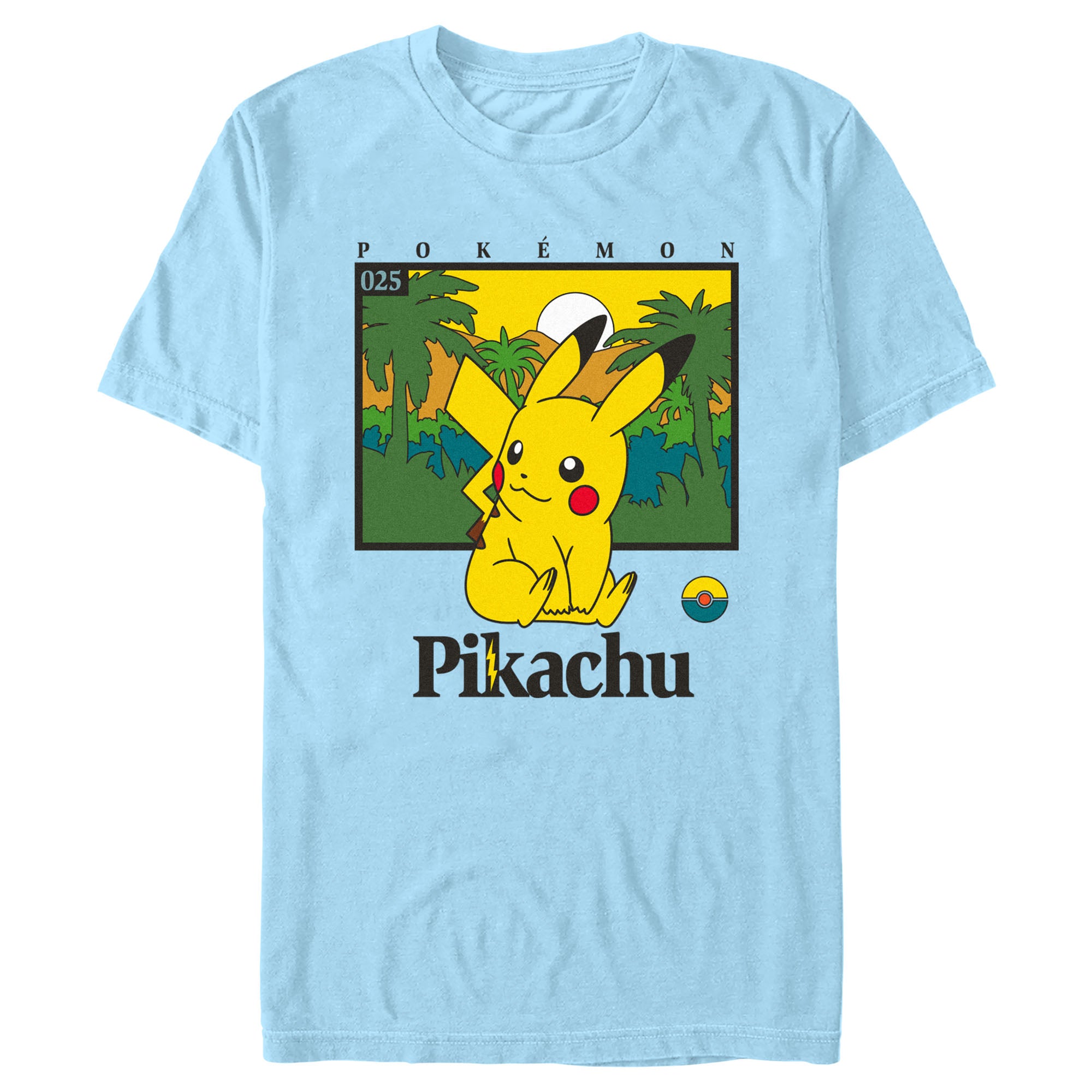 Men's Pokemon Tropical Pikachu T-Shirt Men's Pokemon Tropical Pikachu T-Shirt