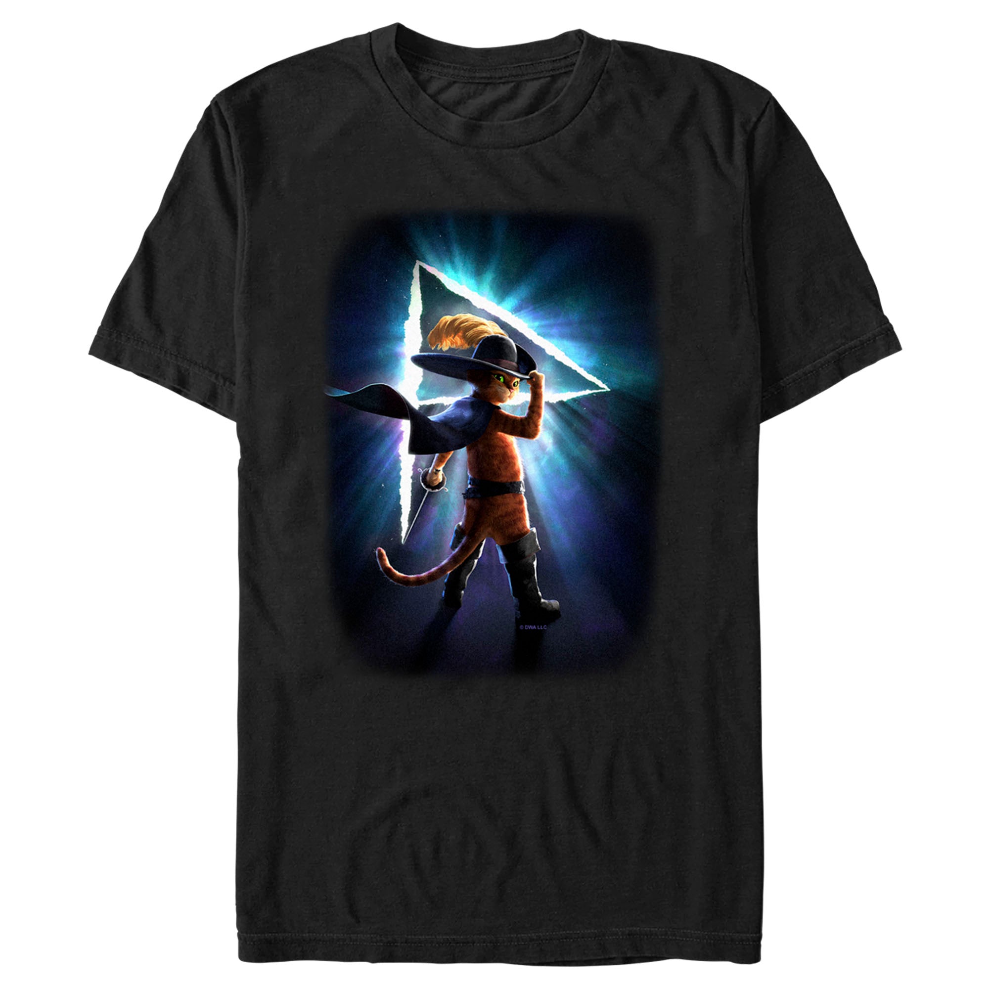 Men's Puss in Boots The Last Wish Space Poster T-Shirt Men's Puss in Boots The Last Wish Space Poster T-Shirt