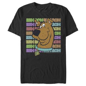 Men’s Scooby Doo Ruh Roh Background Text T-Shirt
